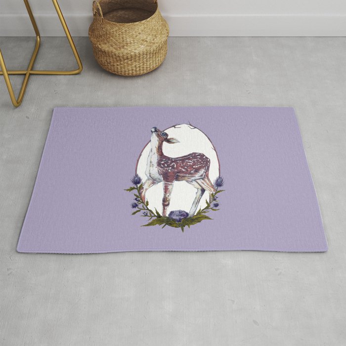 Fawn and Thistle Rug