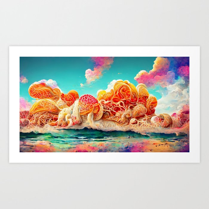 Sunshine Daydream - Psychedelic Beach Landscape Art Print