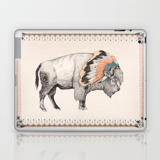 White Bison Laptop & iPad Skin
