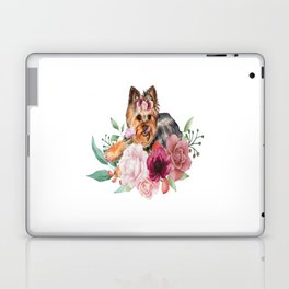 Flowers dog Laptop Skin