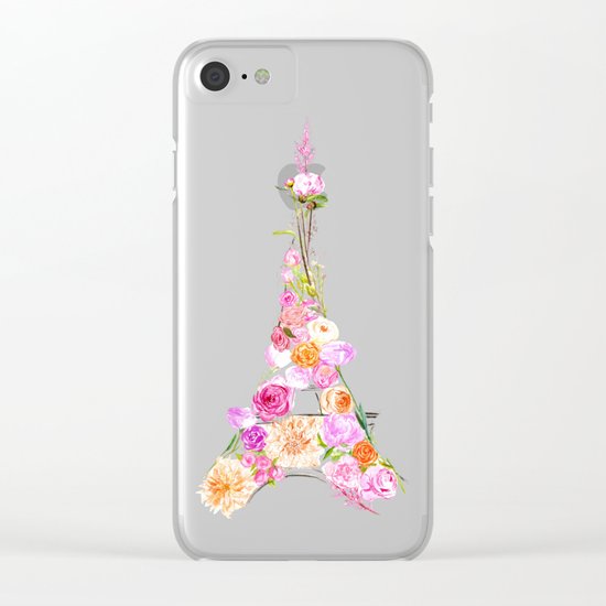 Paris in Bloom Clear iPhone Case