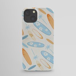 Seamless vector pattern with surfboards .vector illustration iPhone Case