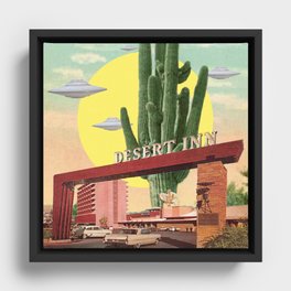 Desert Inn (Square) Framed Canvas