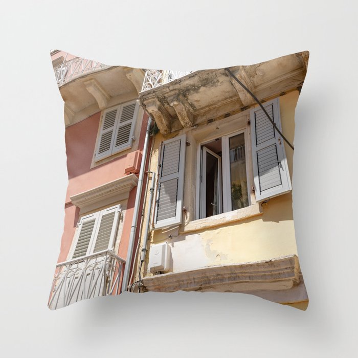 Corfu Window Throw Pillow