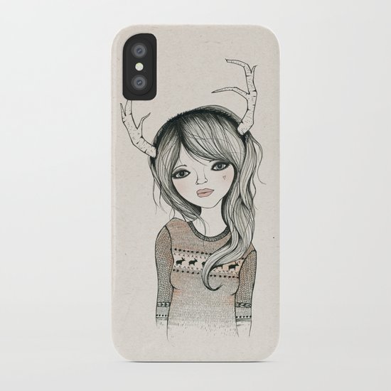 Antler Girl iPhone Case