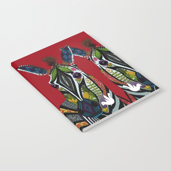 zebra love red Notebook