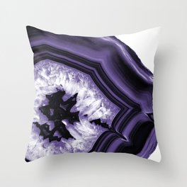 Ultra Violet Agate Chic #1 #gem #decor #art #society6 Throw Pillow