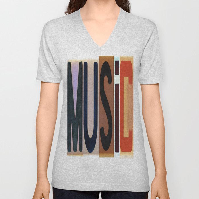 MUSiC V Neck T Shirt