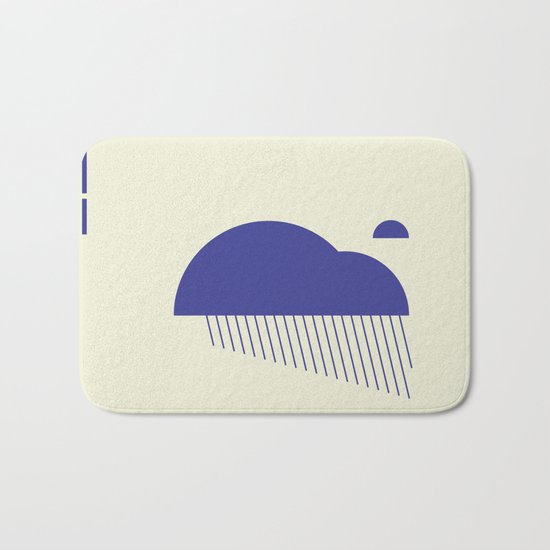 Minimal Clouds Rain Bath Mat
