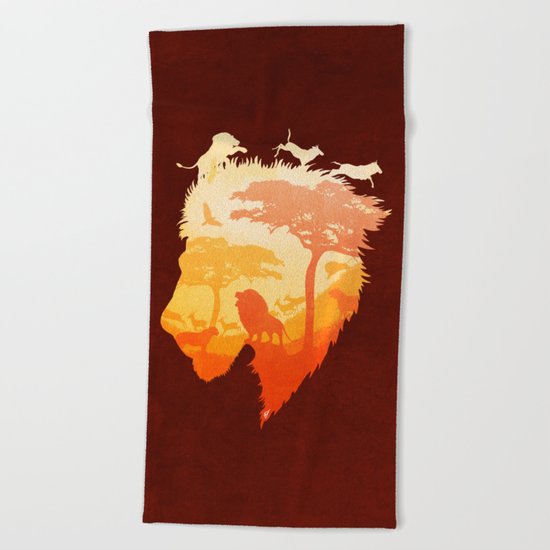 The Soul of a Lion Beach Towel
