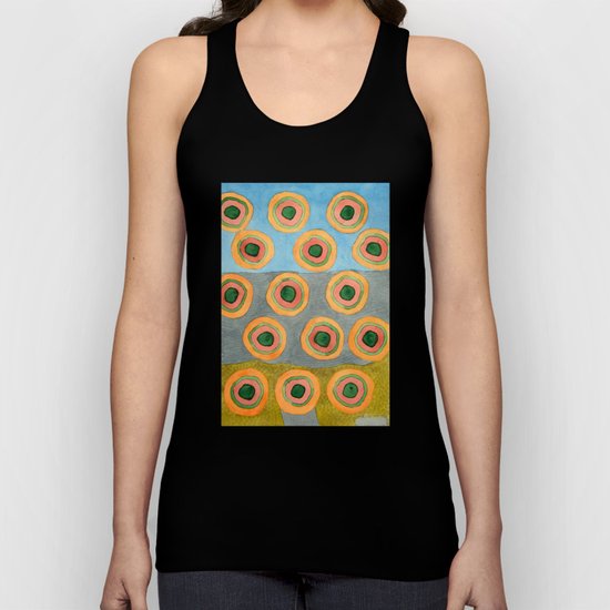 Circles in Front of the Beach Unisex Tank Top