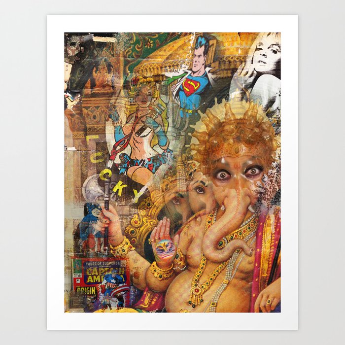 Lucky Latex Ganesh Art Print