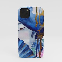 blue geisha iPhone Case