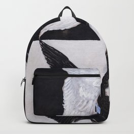 Hilma af Klint - The Swan Backpack | Swan, Black And White, Hilmaafklint, Birds, Theswan, Oil, Painting, Animal 