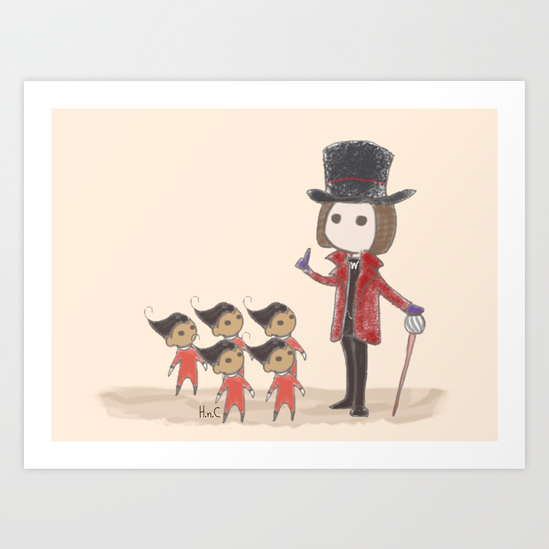 Willy Wonka And Oompa Loompa Art Print By Hnclaratw Society6 He kidnapped him them.makes them work all day and night.and wont let them go home. willy wonka and oompa loompa art print by hnclaratw