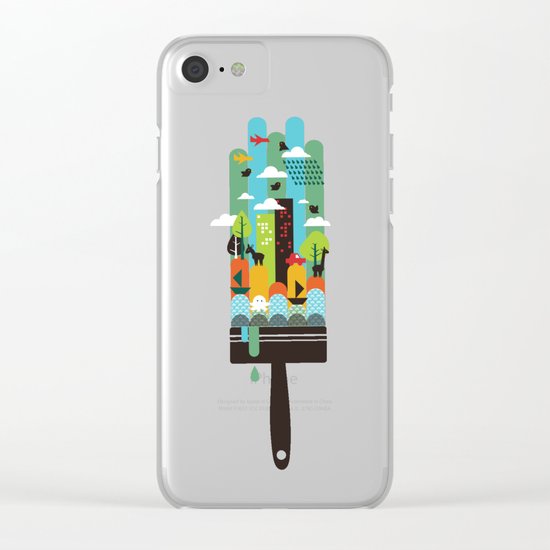 Paint your world Clear iPhone Case