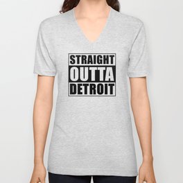 Straight Outta Detroit V Neck T Shirt