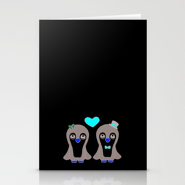 Penguin Couple Stationery Cards
