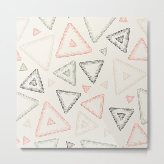Retro Dotted Pattern 01 Metal Print