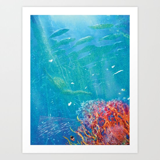 Aqua Art Print