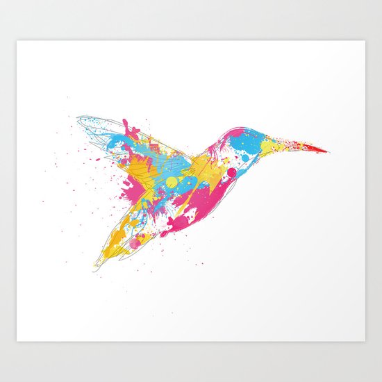Bird of colour Art Print