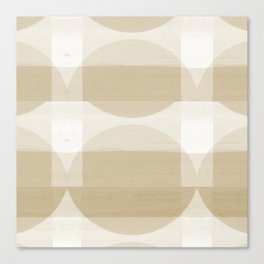 A Touch Of Cream - Soft Geometric Minimalist Beige Tan Creme Ivory Sand Canvas Print