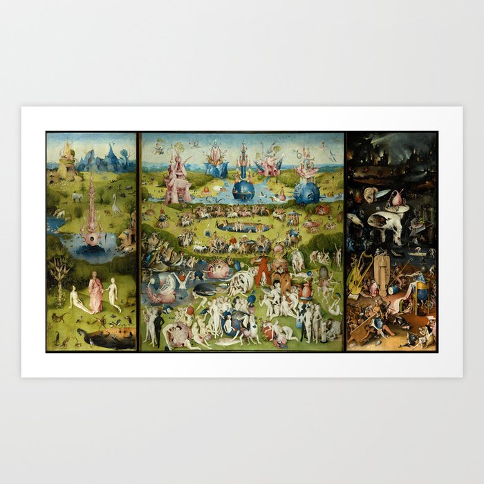 Earthly Delights Art Print, Garden Of Earthly Delights Triptych Print
