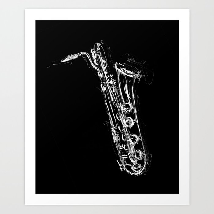 Baritone Saxophone Art Print