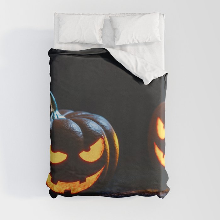 Halloween Pumpkin Lantern Duvet Cover