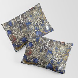 Silver and Azurite Pillow Sham