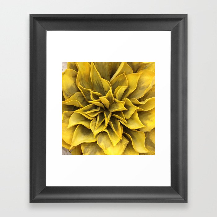 Acuarela Yellow Petals Framed Art Print