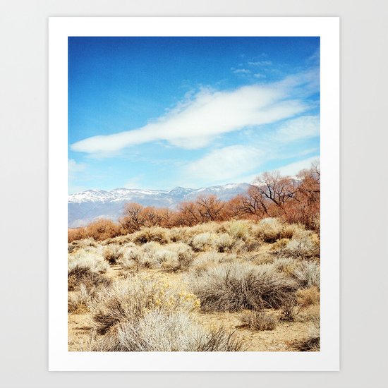 View of the Sierra Nevada Mountains from Highway 395 Art Print