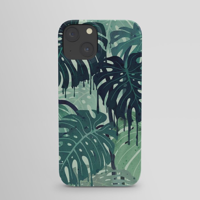 Monstera Melt (in Green) iPhone Case