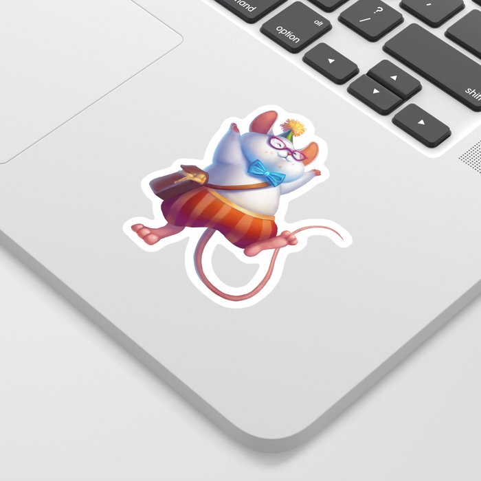 Cheesy Party Mouse Sticker