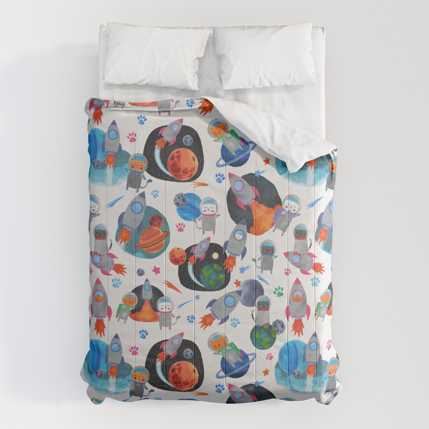 rocket ship comforter