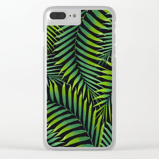 Palm leaves VII Clear iPhone Case