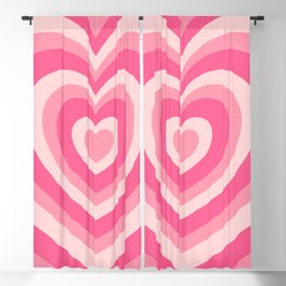 Hypnotic Pink Hearts Blackout Curtain