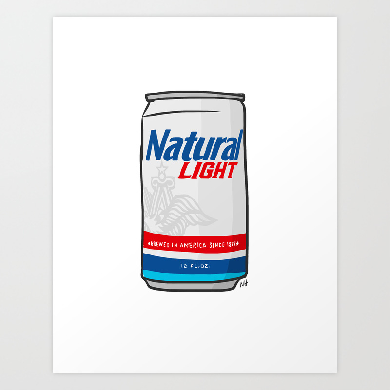 Natty Light Beer Can Art Print By Yearofbeers Society6