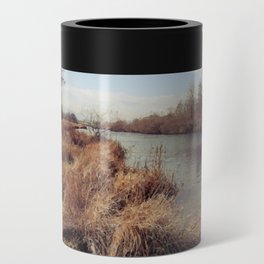 Vintage riverside landscape at the end of winter Can Cooler