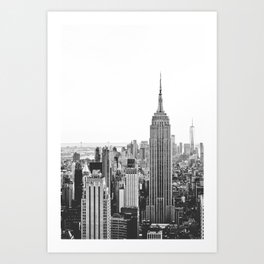 NEW YORK Black and White Art Print