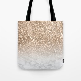 Sparkle - Gold Glitter and Marble Tote Bag