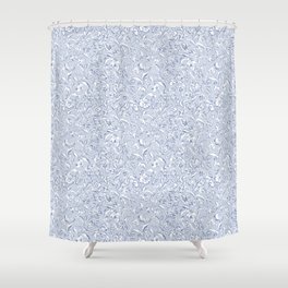 Painterly Florals - Light Blue Shower Curtain