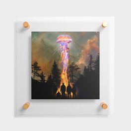 Birth of the Fire Jellyfish  Floating Acrylic Print