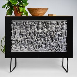 ROMANS. Great Ludovisi sarcophagus. Depicts a battle between Romans and Goths. Credenza