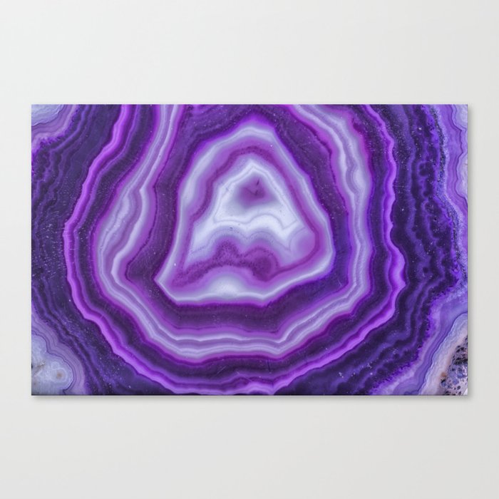 Layered Agate Crystal Canvas Print