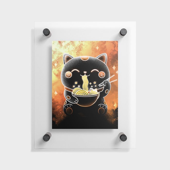 Soul of the Ramen Cat Floating Acrylic Print