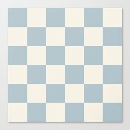 Baby blue checkers Canvas Print