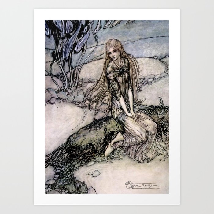 Arthur Rackham Fairy Art from “Undine” Art Print