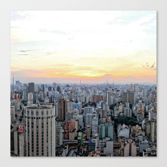 Brazil Photography - São Paulo In The Early Morning Canvas Print
