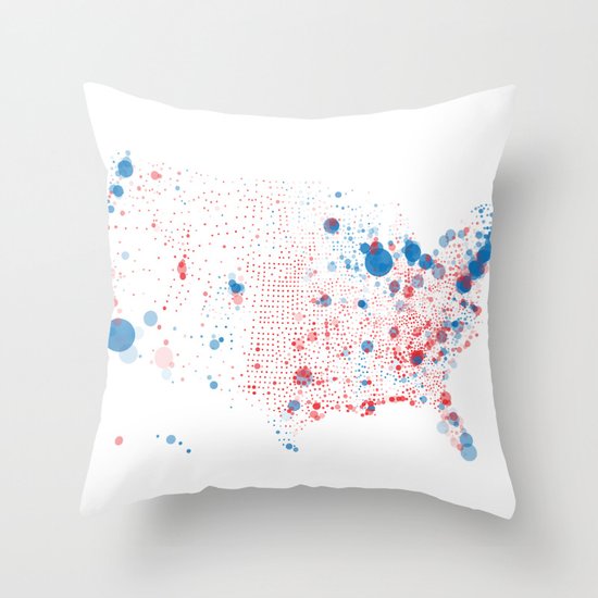 Election Mapping 2008 Throw Pillow
